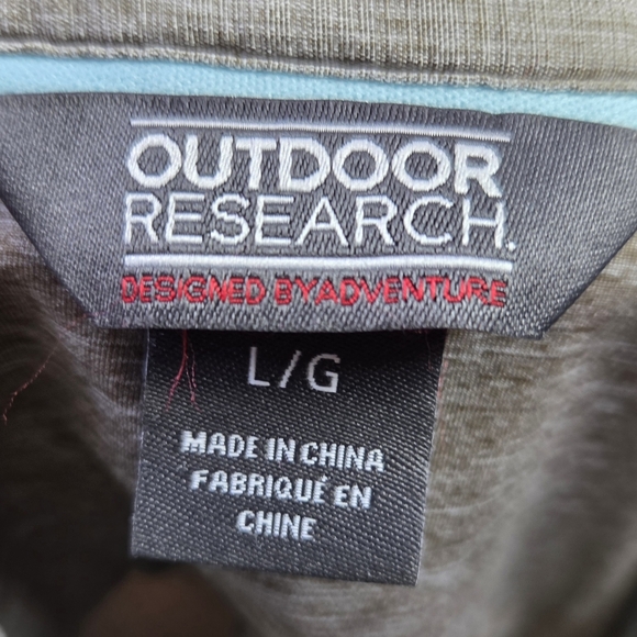 Outdoor Research Light Brown Casual Button Down Shirt With Roll Tab Sleeves L - Picture 6 of 8